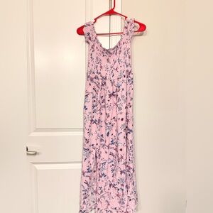 Shosho Pink Floral Maxi Dress